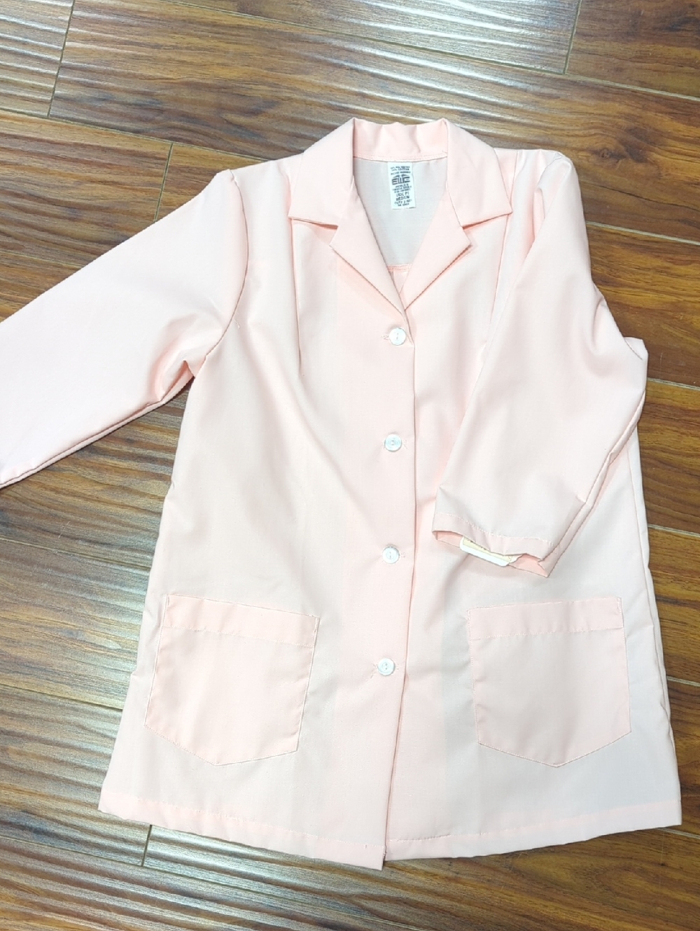 Light Pink Button-Up Cosmetology Lab Coat